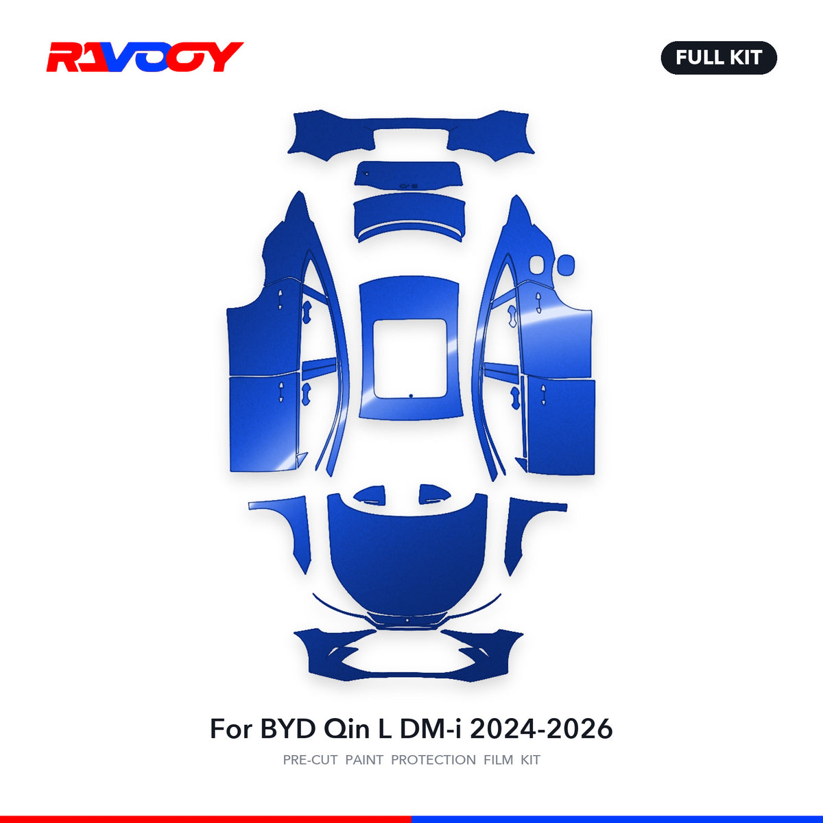 Full vehicle PPF pattern for 2024-2026 BYD Qin L DM-i