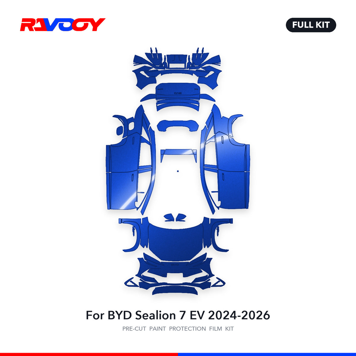 Full vehicle PPF pattern for 2024-2026 BYD Sealion 7 EV