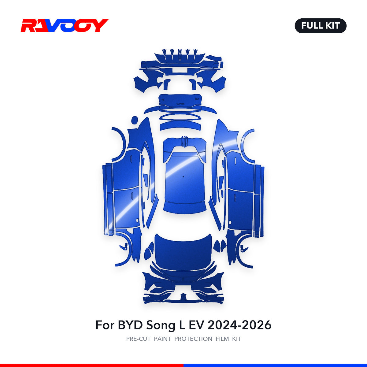Full vehicle PPF pattern for 2024-2026 BYD Song L EV