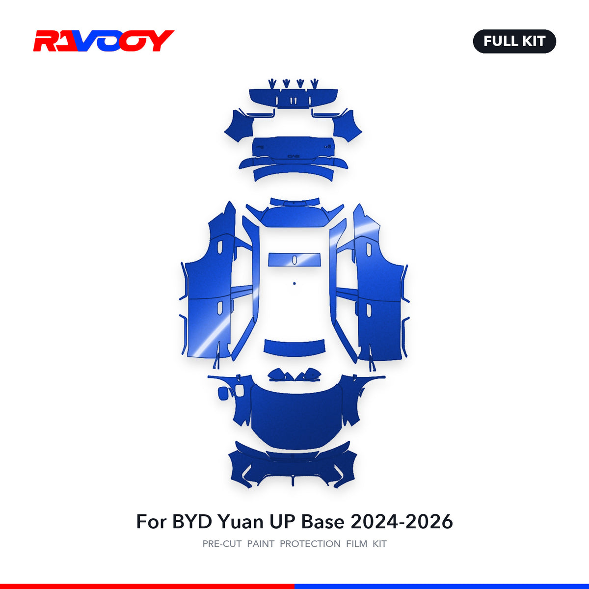 Full vehicle PPF pattern for 2024-2026 BYD Yuan UP Base