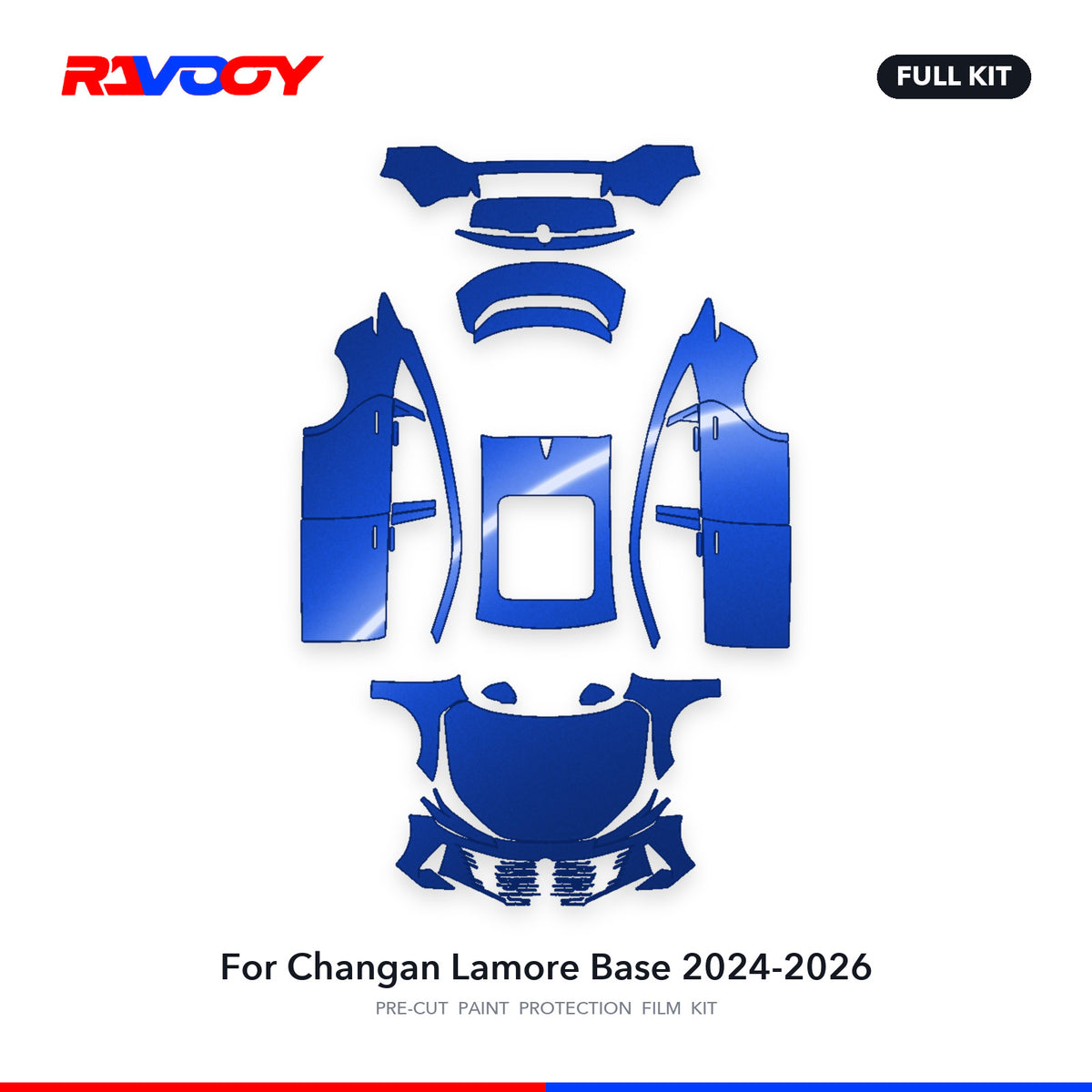 Full vehicle PPF pattern for 2024-2026 Changan Lamore Base