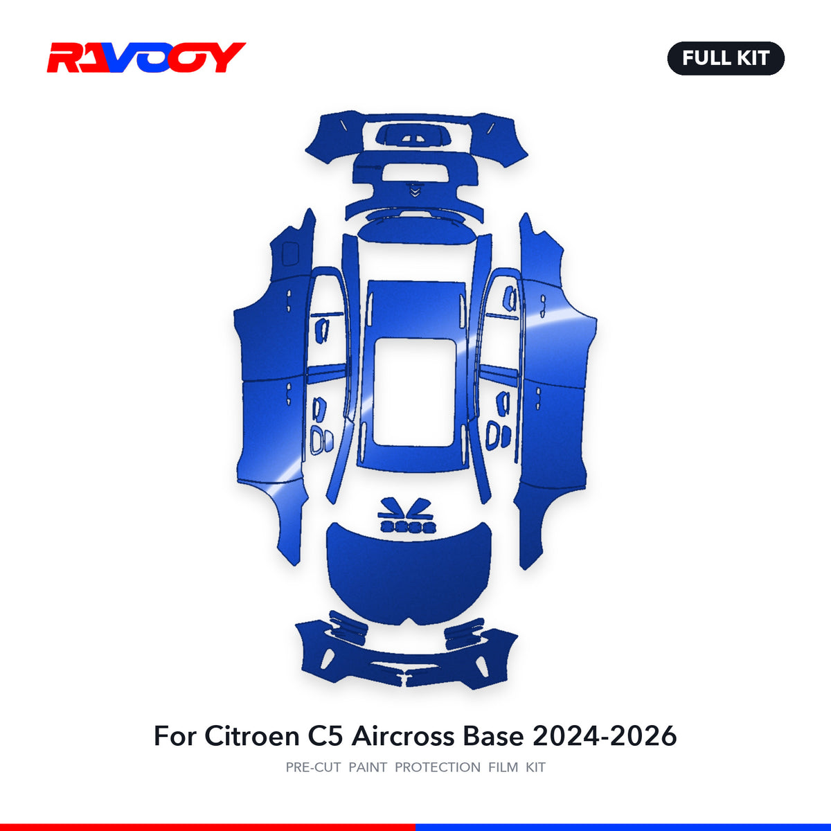 Full vehicle PPF pattern for 2024-2026 Citroen C5 Aircross Base