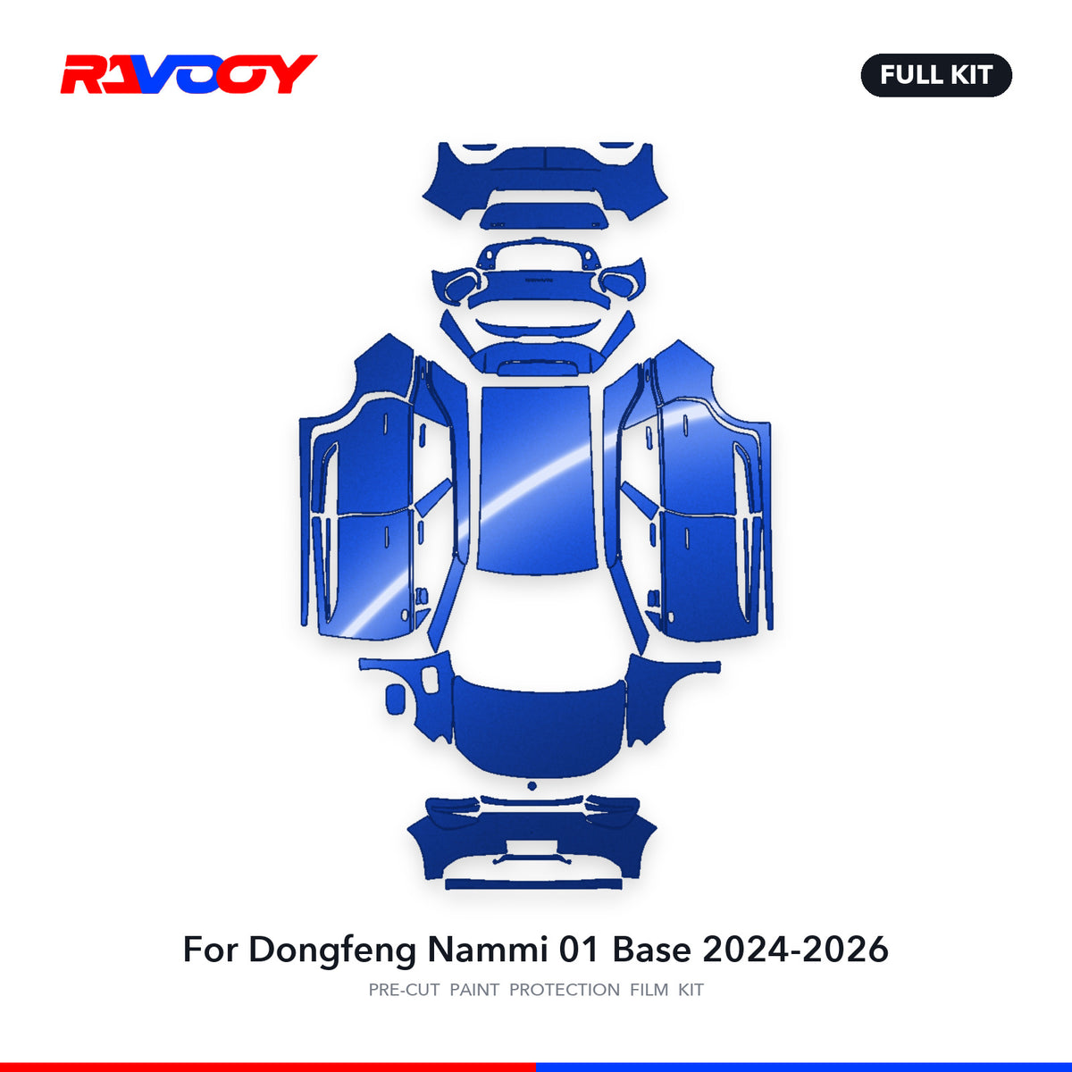 Full vehicle PPF pattern for 2024-2026 Dongfeng Nammi 01 Base