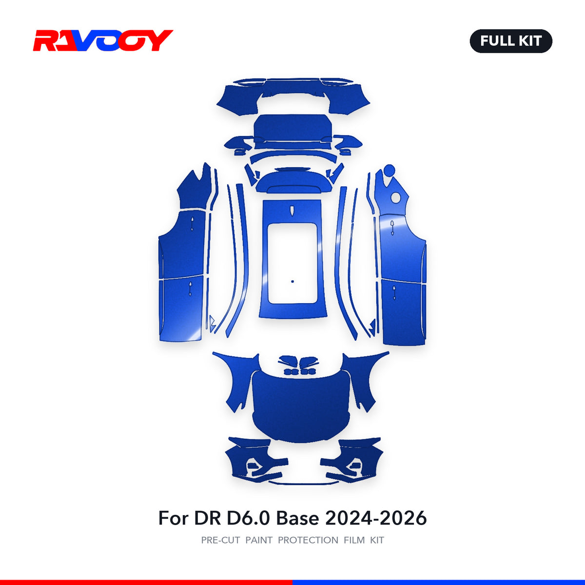 Full vehicle PPF pattern for 2024-2026 DR D6.0 Base