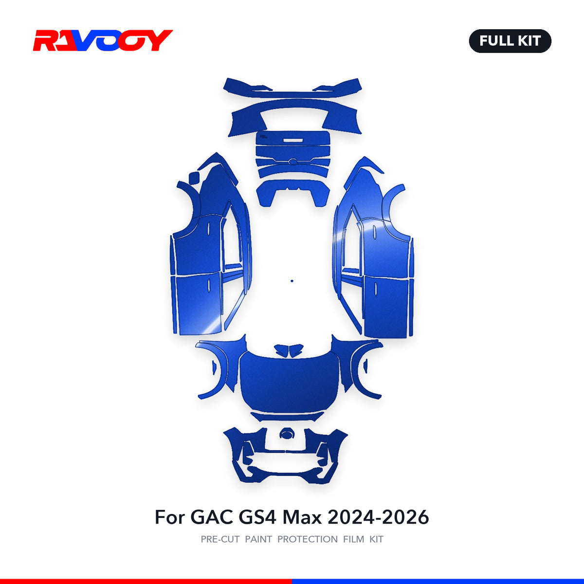 Full vehicle PPF pattern for 2024-2026 GAC GS4 Max
