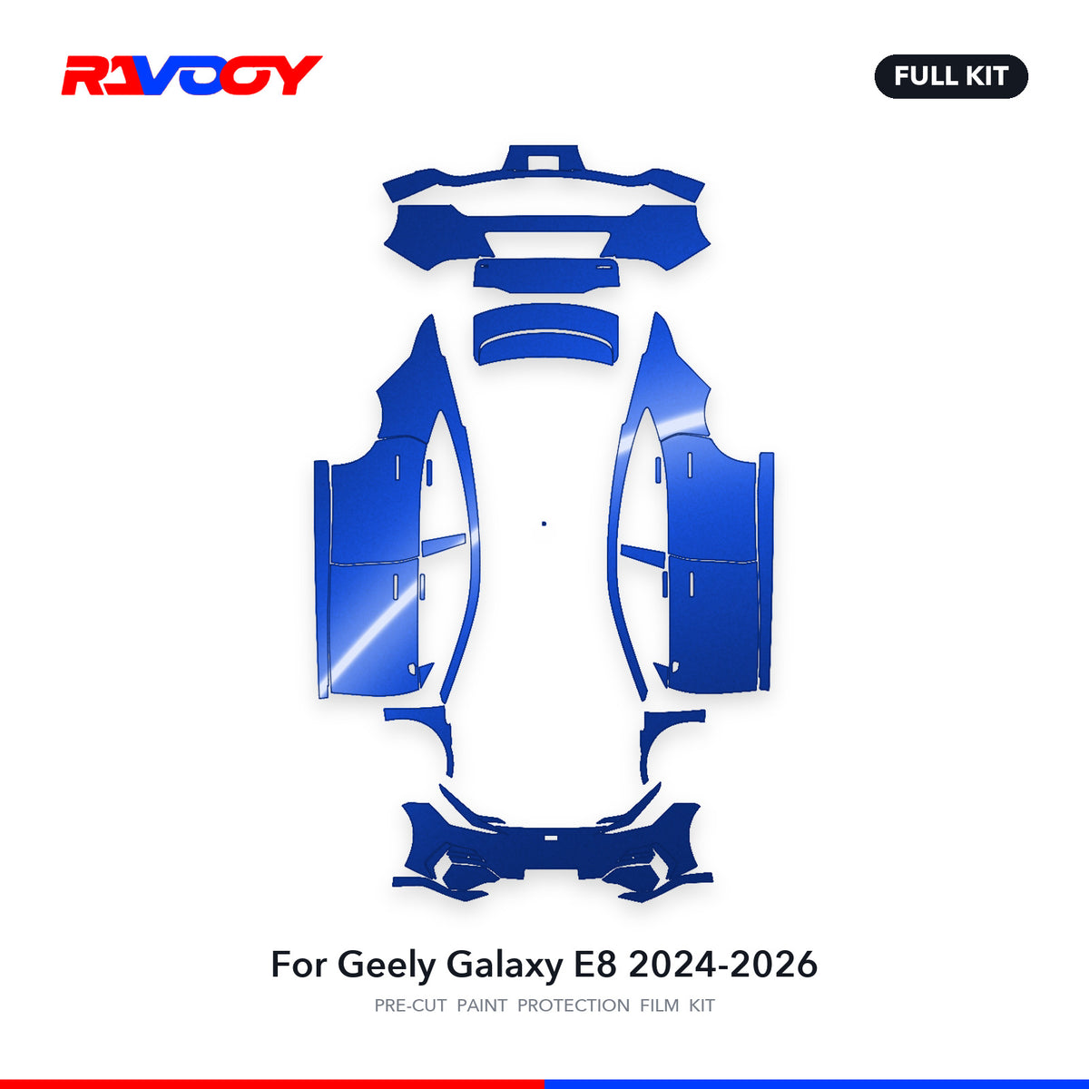 Full vehicle PPF pattern for 2024-2026 Geely Galaxy E8