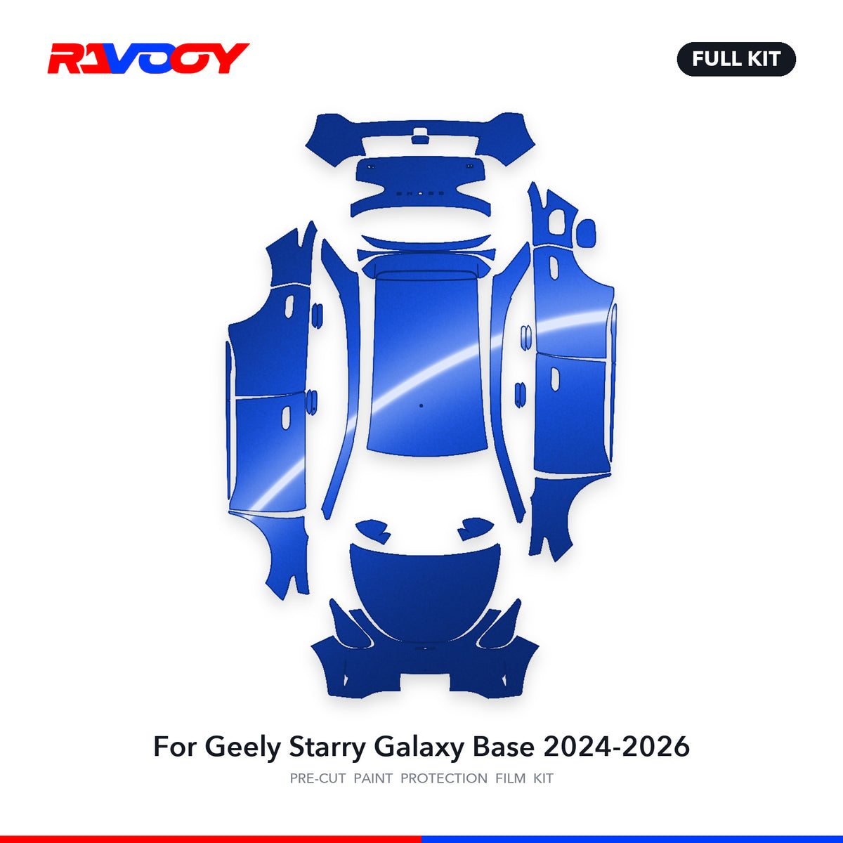 Full vehicle PPF pattern for 2024-2026 Geely Starry Galaxy Base