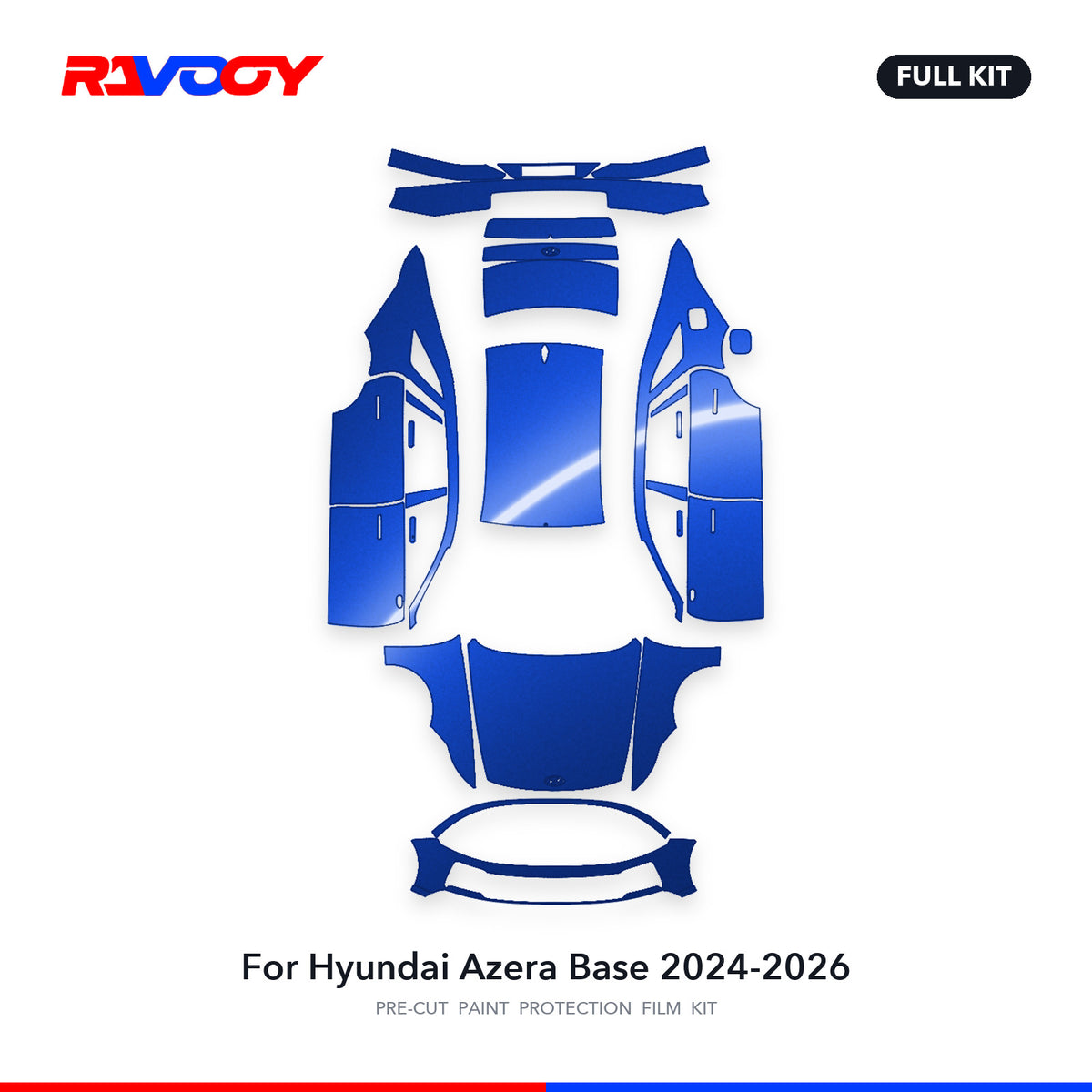 Full vehicle PPF pattern for 2024-2026 Hyundai Azera Base