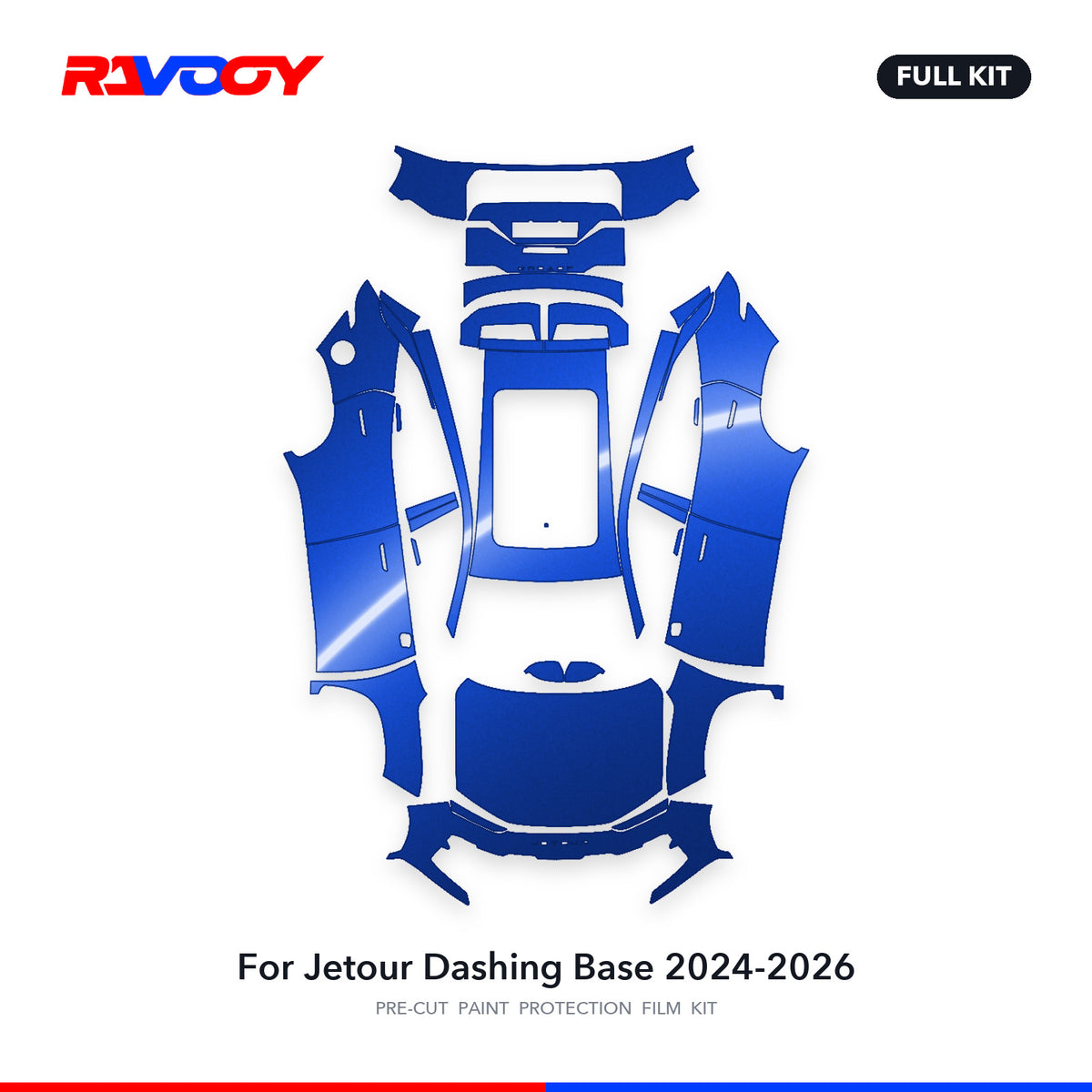 Full vehicle PPF pattern for 2024-2026 Jetour Dashing Base