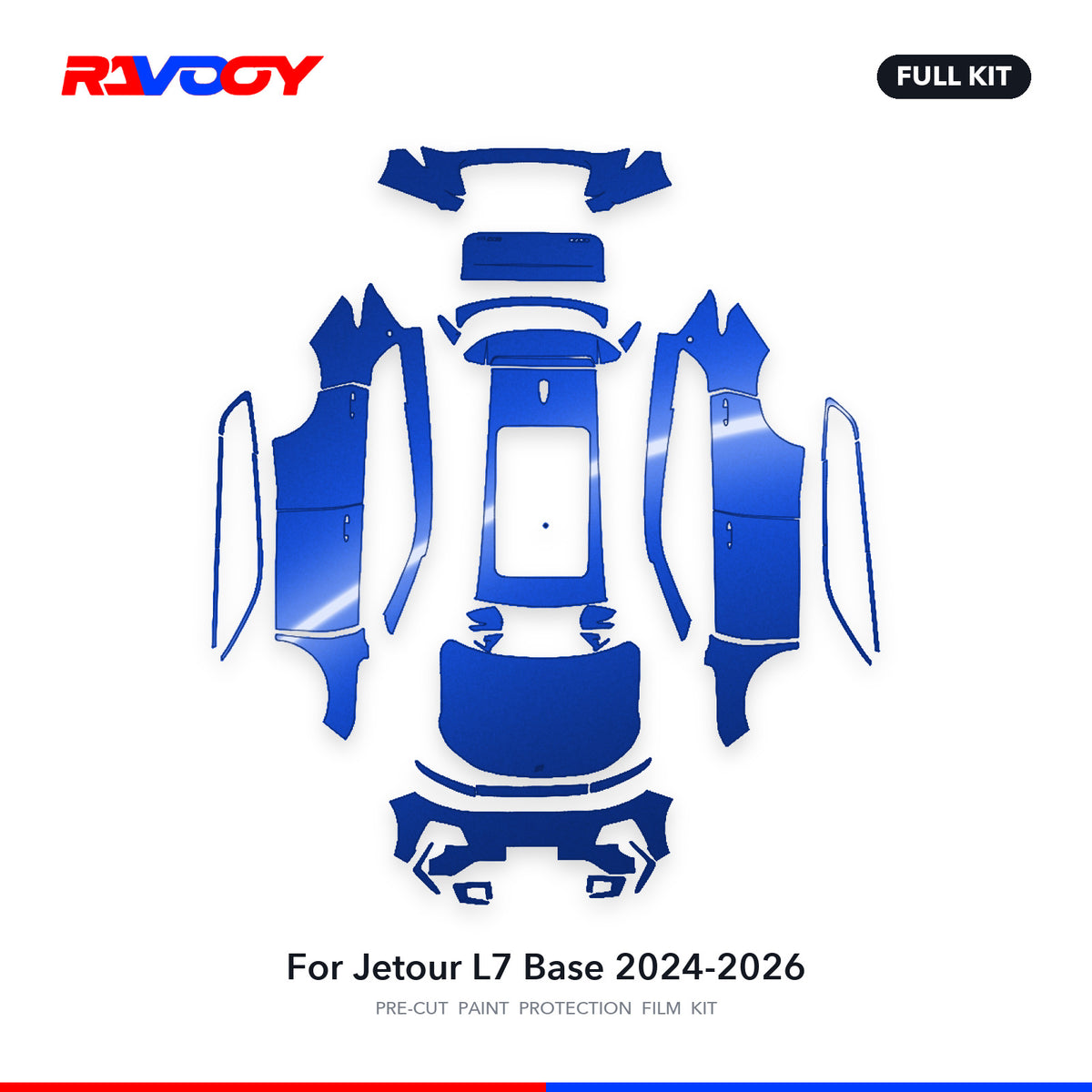Full vehicle PPF pattern for 2024-2026 Jetour L7 Base