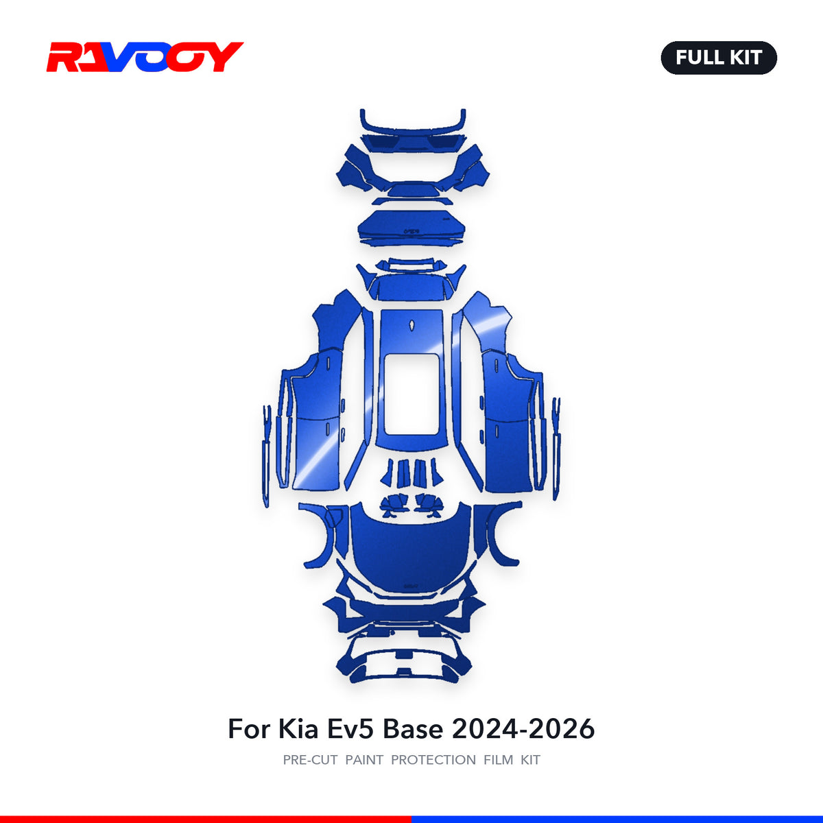 Full vehicle PPF pattern for 2024-2026 Kia Ev5 Base