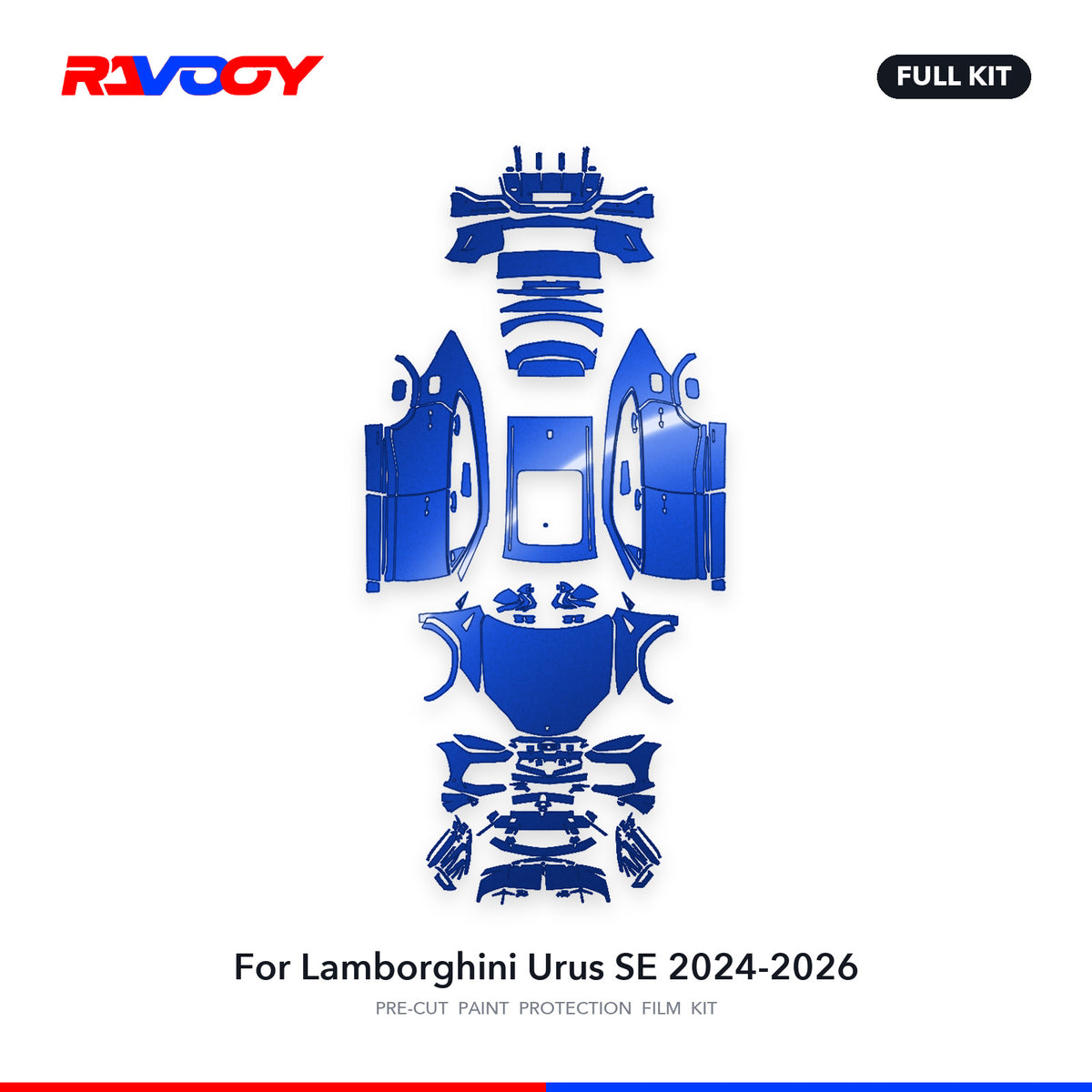 Full vehicle PPF pattern for 2024-2026 Lamborghini Urus SE