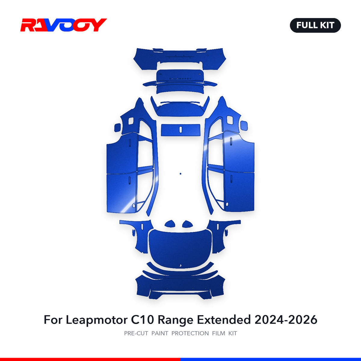 Full vehicle PPF pattern for 2024-2026 Leapmotor C10 Range Extended