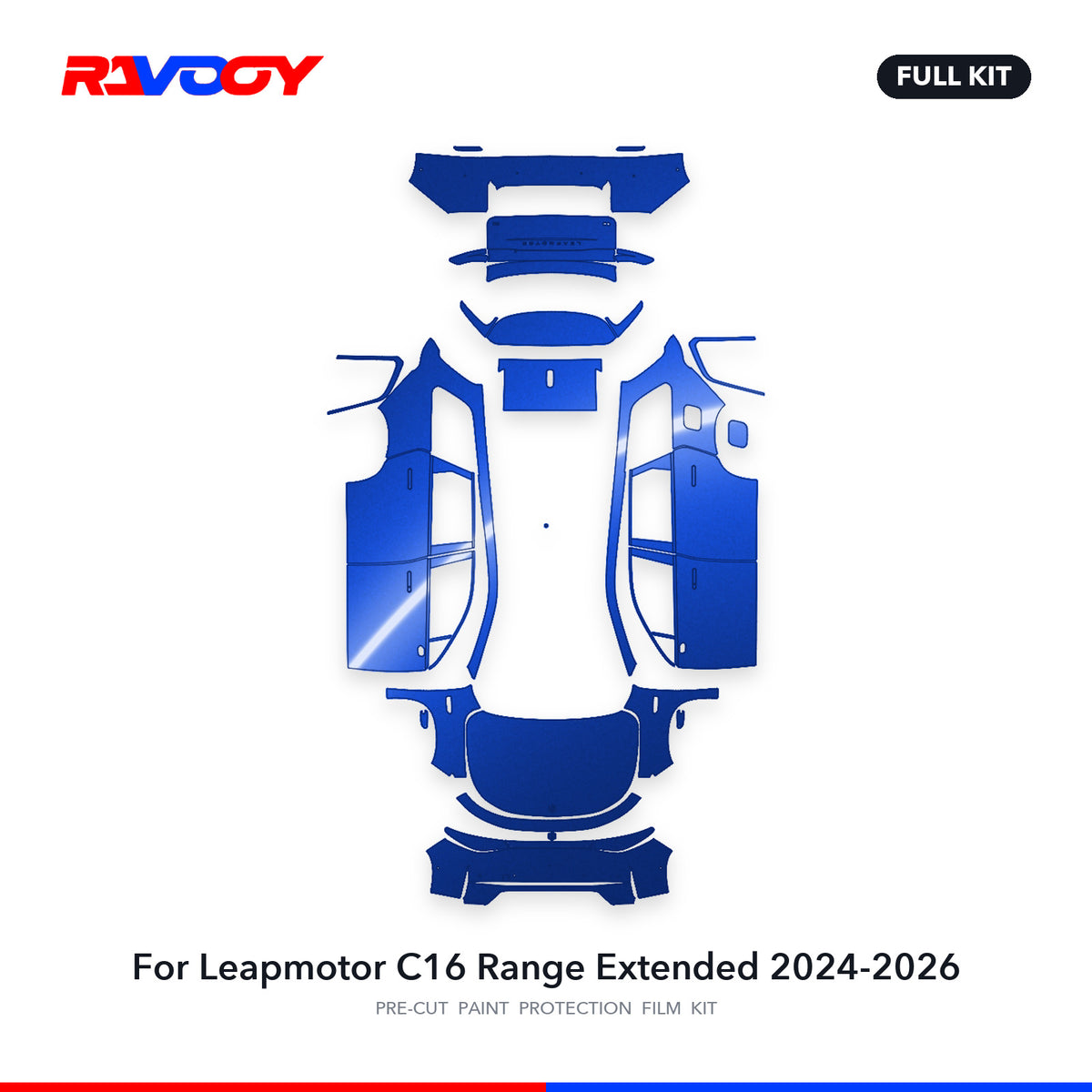 Full vehicle PPF pattern for 2024-2026 Leapmotor C16 Range Extended