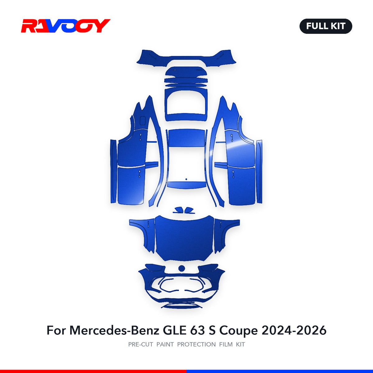 Full vehicle PPF pattern for 2024-2026 Mercedes-Benz GLE 63 S Coupe
