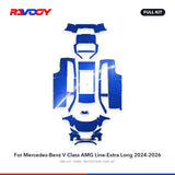 RAVOOY PPF Kit For 2024-2026 Mercedes-Benz V Class AMG Line-Extra Long – Pre-Cut Paint Protection Film Clear Bra