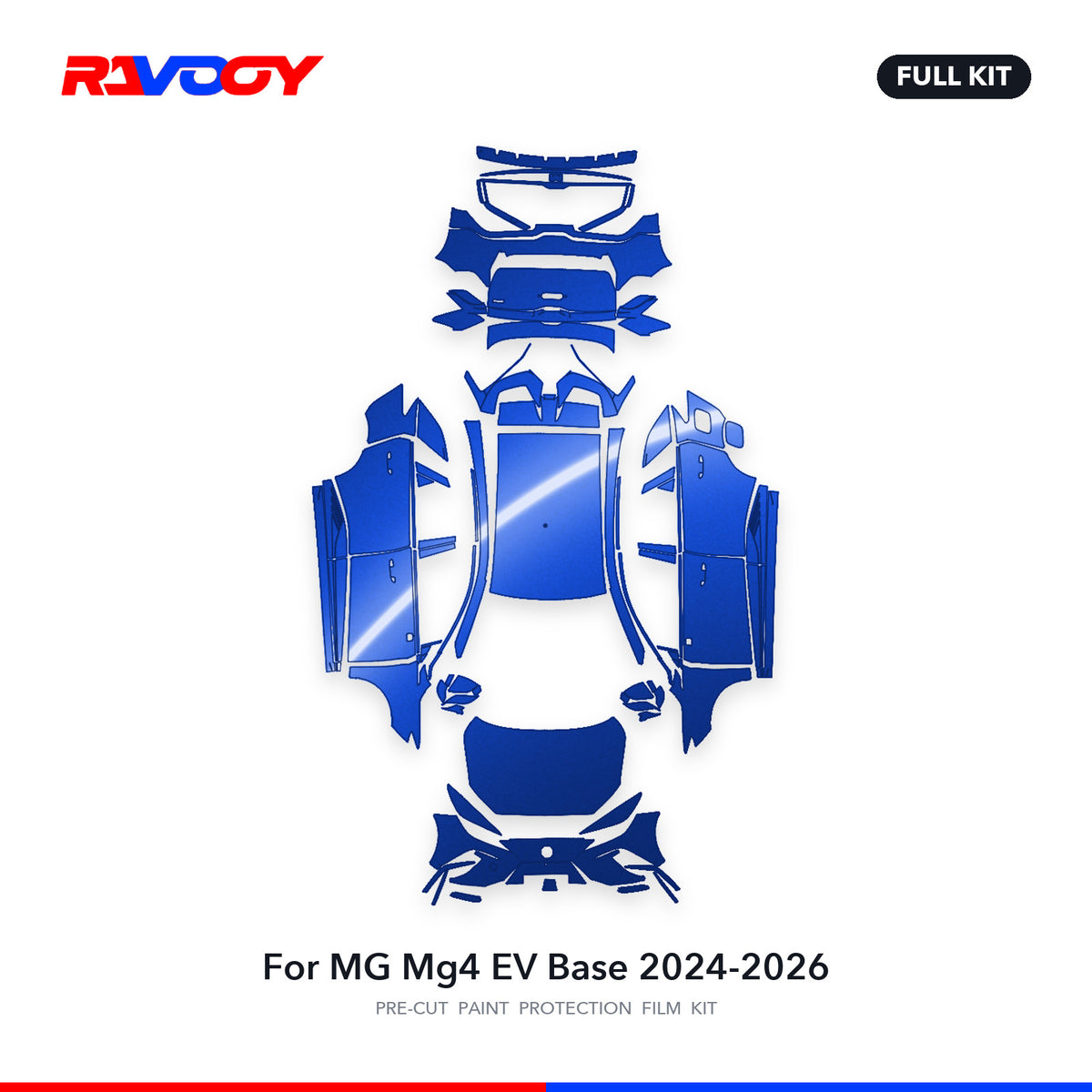 Full vehicle PPF pattern for 2024-2026 MG Mg4 EV Base