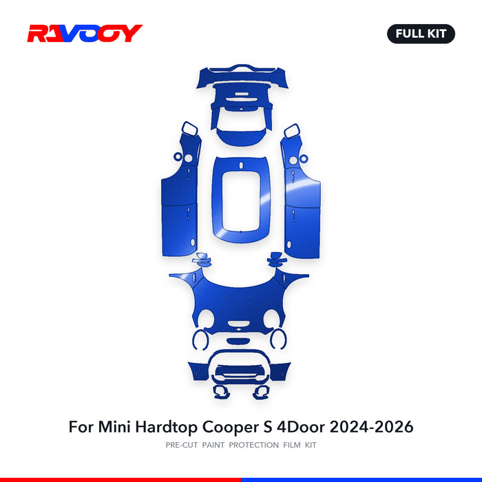 Full vehicle PPF pattern for 2024-2026 Mini Hardtop Cooper S 4Door