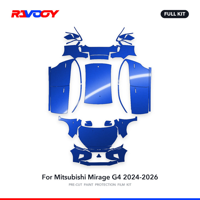 Full vehicle PPF pattern for 2024-2026 Mitsubishi Mirage G4