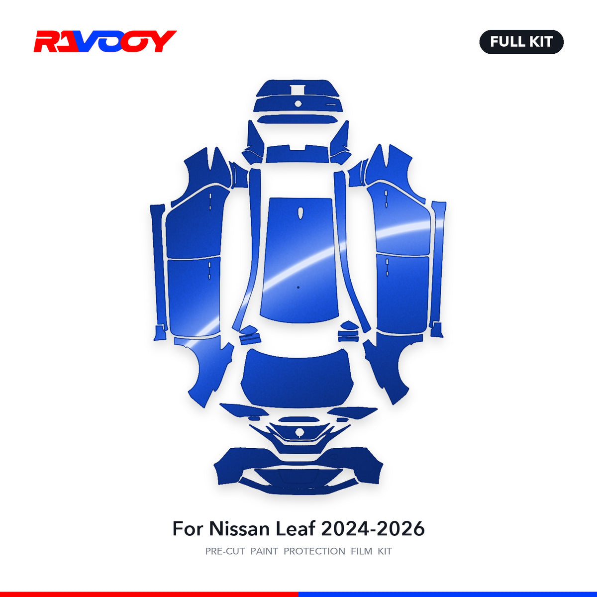 Full vehicle PPF pattern for 2024-2026 Nissan Leaf