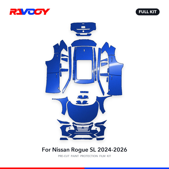 Full vehicle PPF pattern for 2024-2026 Nissan Rogue SL