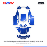 RAVOOY PPF Kit For 2024-2026 Porsche Taycan Turbo GT Weissach Package – Pre-Cut Paint Protection Film Clear Bra