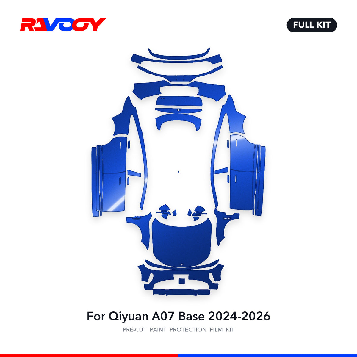 Full vehicle PPF pattern for 2024-2026 Qiyuan A07 Base