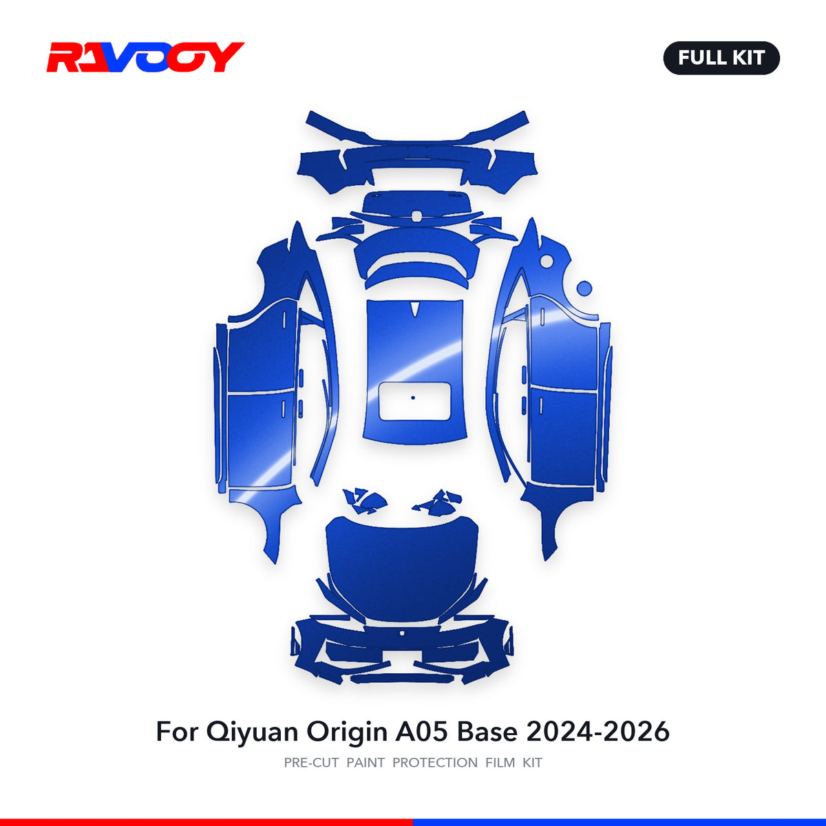 Full vehicle PPF pattern for 2024-2026 Qiyuan Origin A05 Base