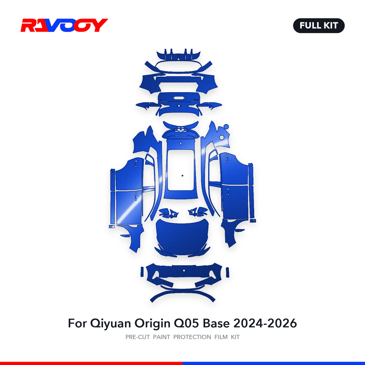 Full vehicle PPF pattern for 2024-2026 Qiyuan Origin Q05 Base
