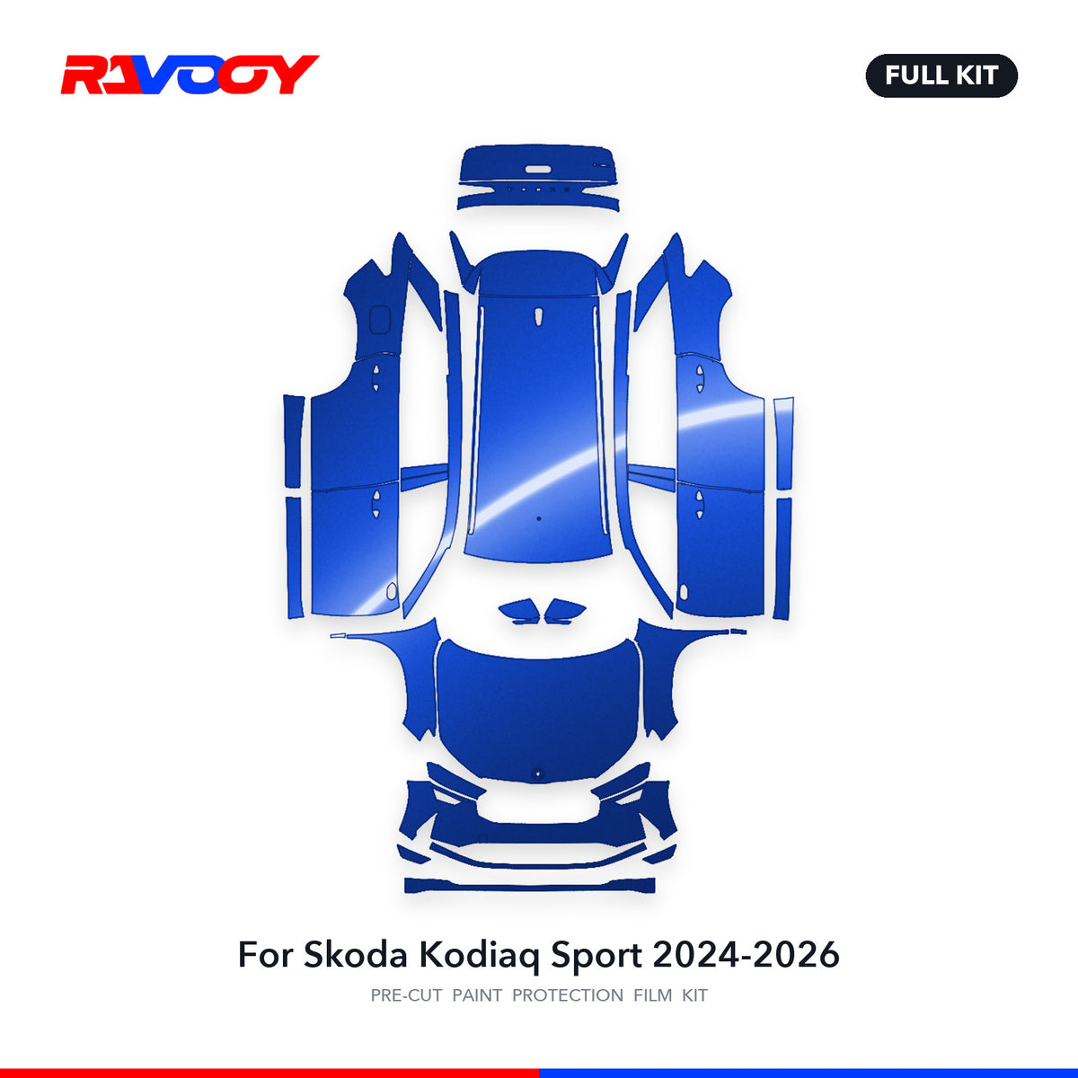 Full vehicle PPF pattern for 2024-2026 Skoda Kodiaq Sport