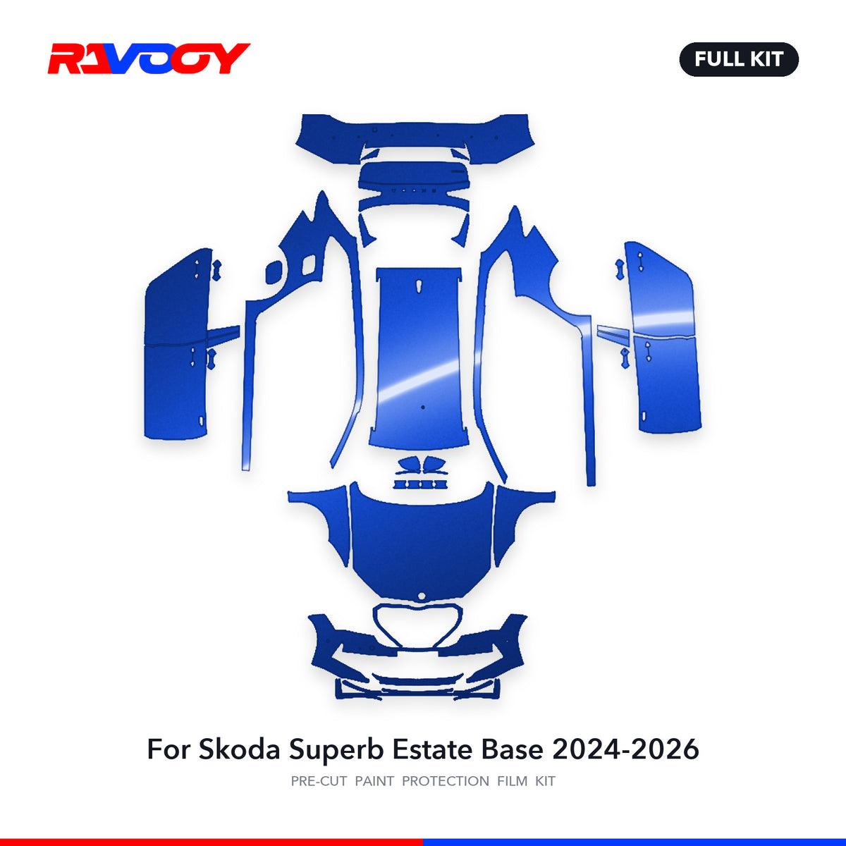 Full vehicle PPF pattern for 2024-2026 Skoda Superb Estate Base