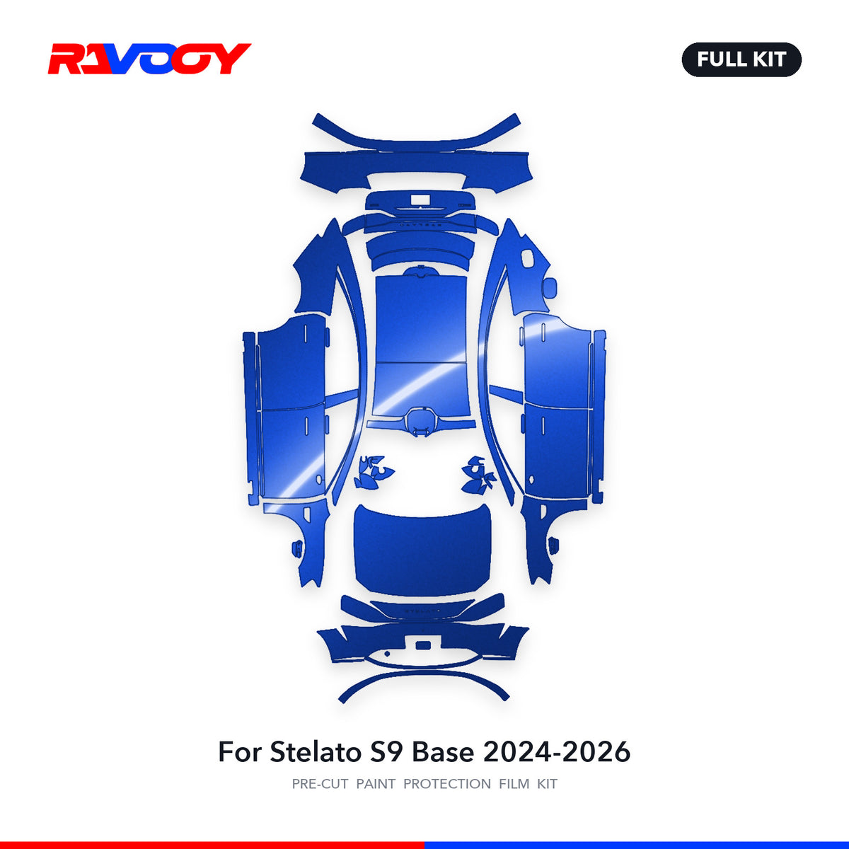 Full vehicle PPF pattern for 2024-2026 Stelato S9 Base