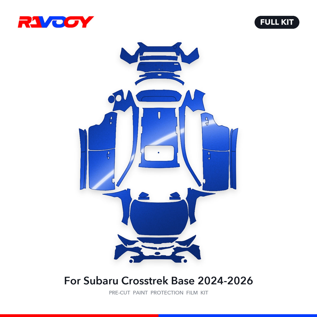 Full vehicle PPF pattern for 2024-2026 Subaru Crosstrek Base