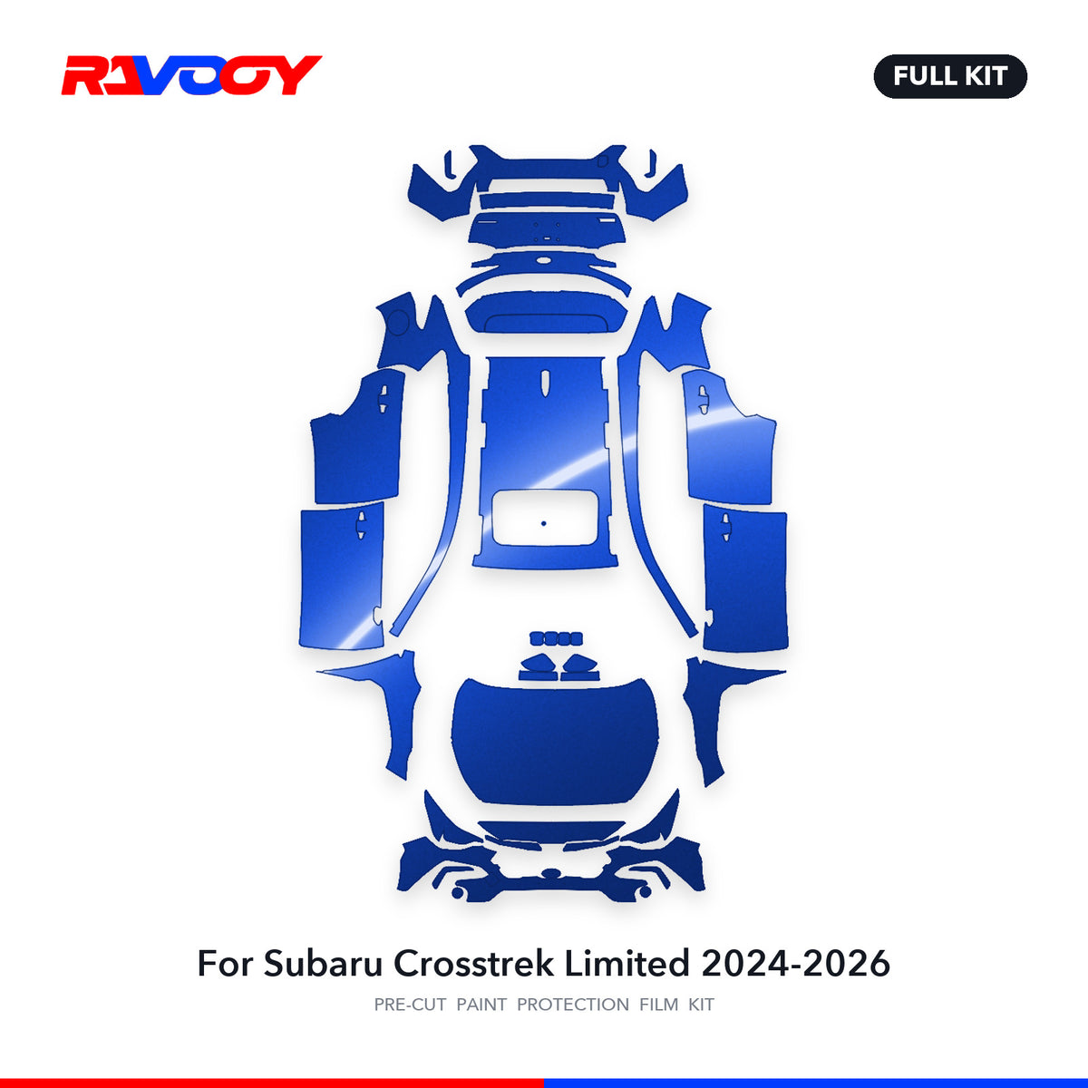 Full vehicle PPF pattern for 2024-2026 Subaru Crosstrek Limited