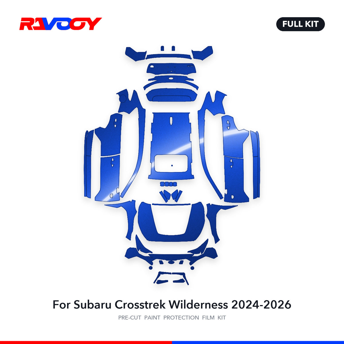 Full vehicle PPF pattern for 2024-2026 Subaru Crosstrek Wilderness