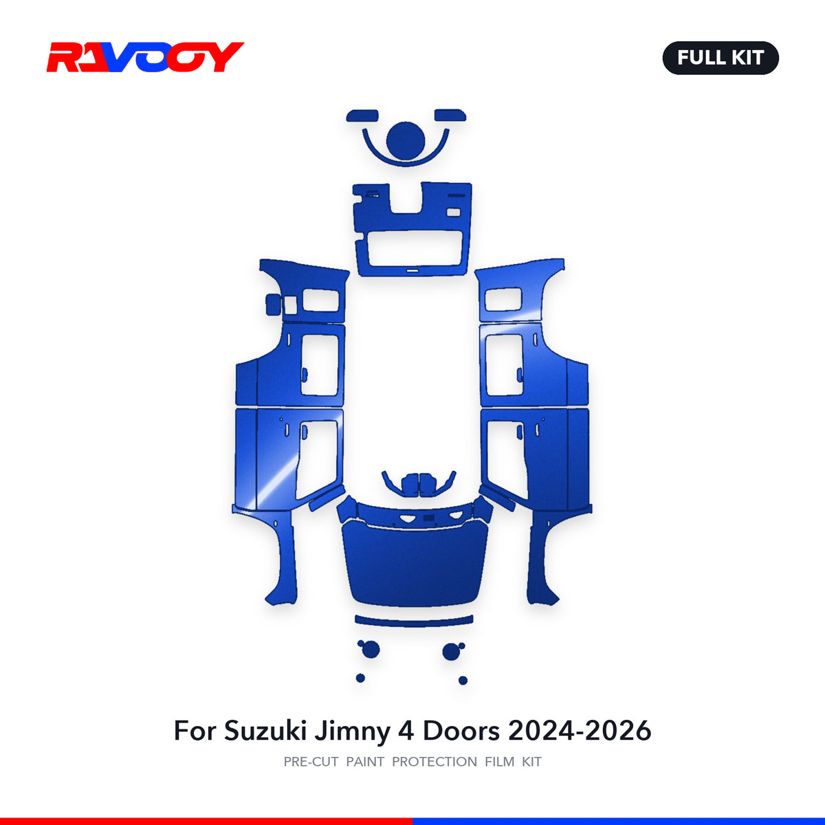 Full vehicle PPF pattern for 2024-2026 Suzuki Jimny 4 Doors