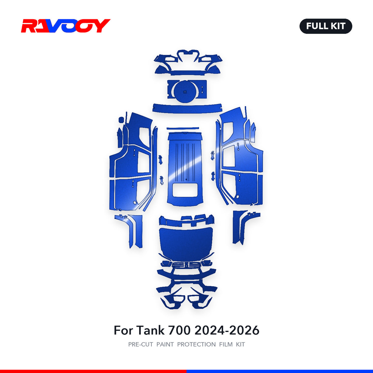 Full vehicle PPF pattern for 2024-2026 Tank 700
