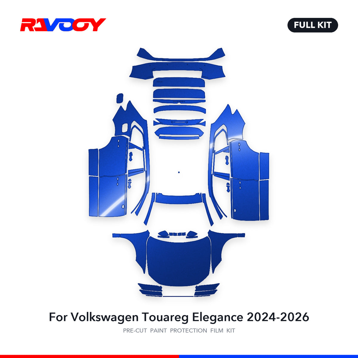 Full vehicle PPF pattern for 2024-2026 Volkswagen Touareg Elegance