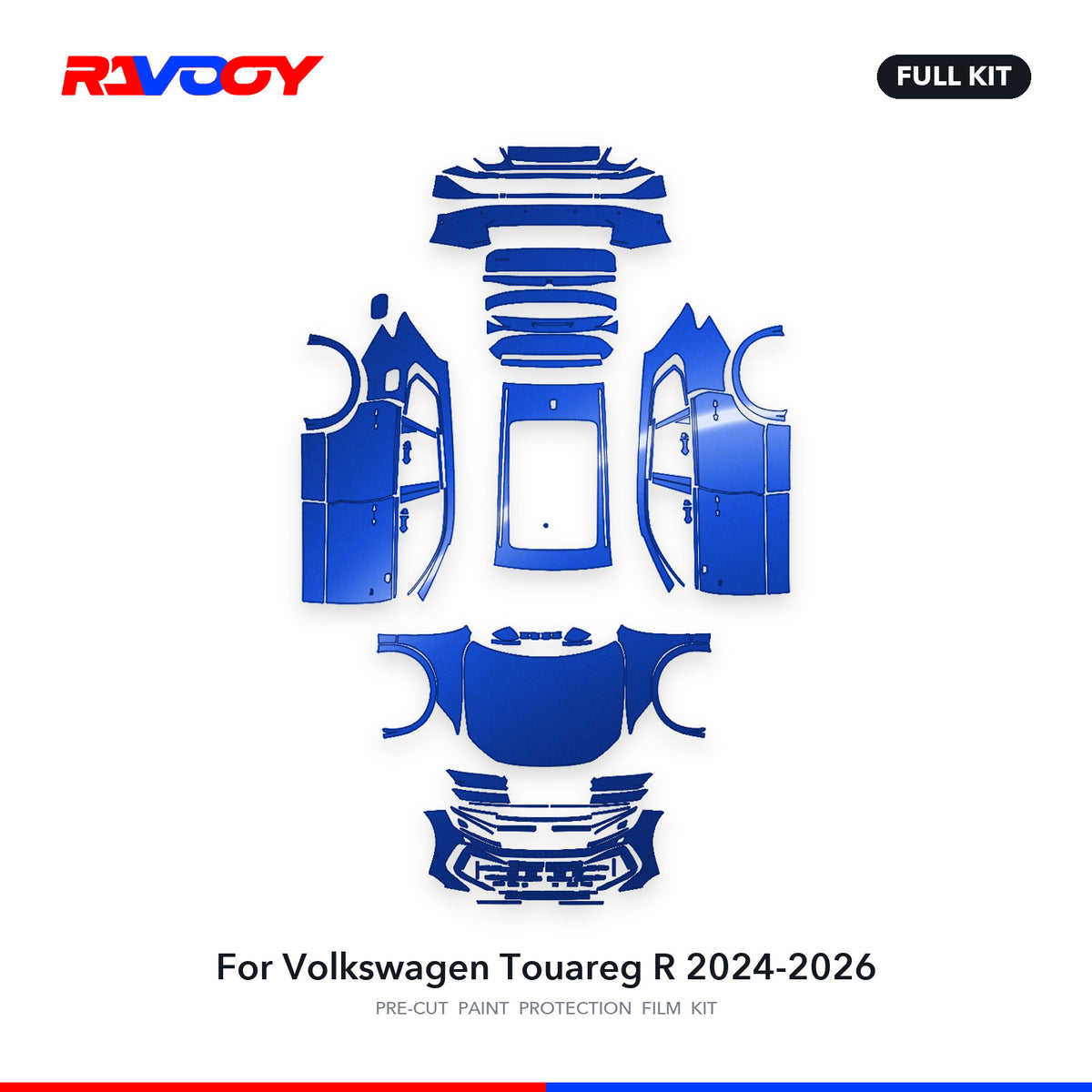 Full vehicle PPF pattern for 2024-2026 Volkswagen Touareg R
