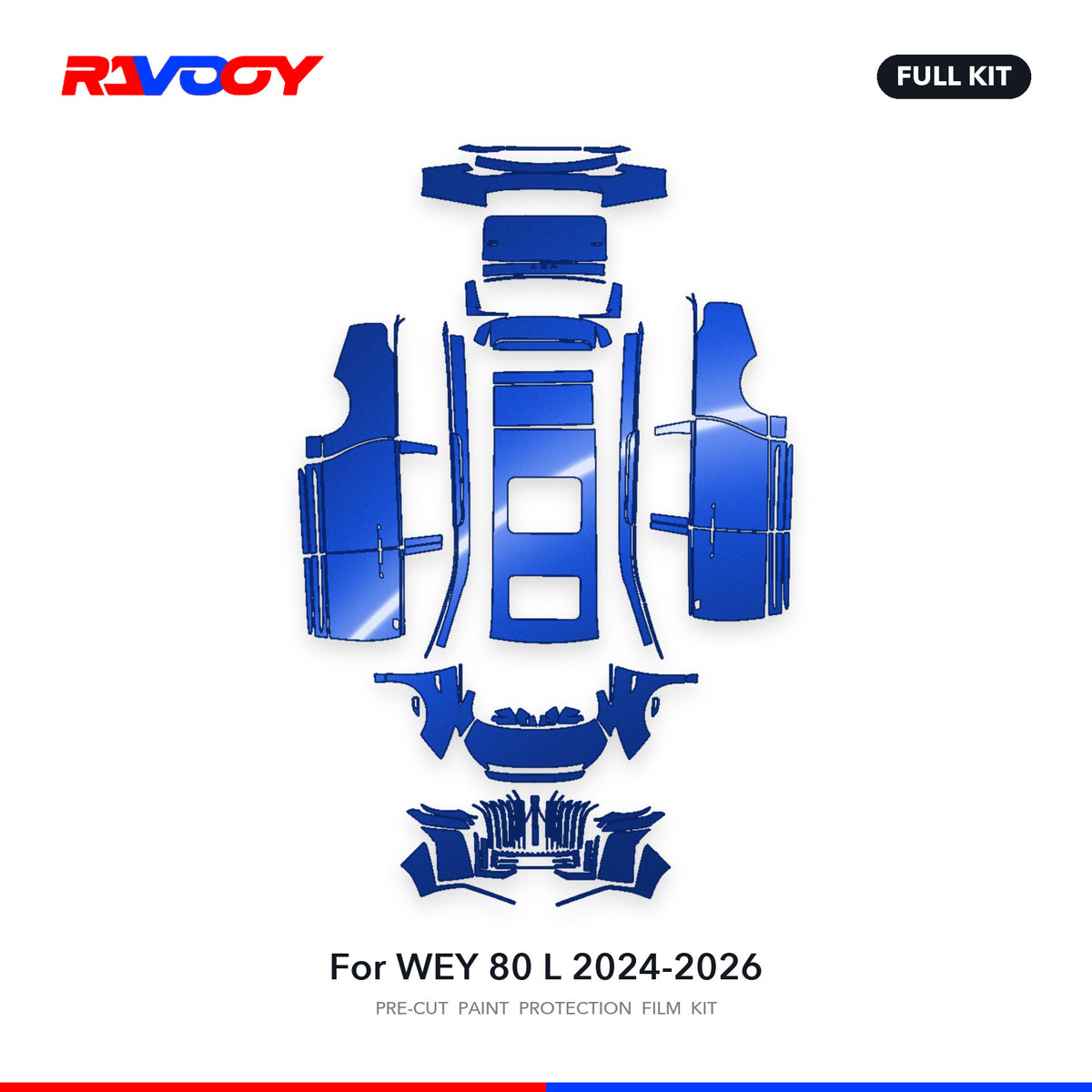 Full vehicle PPF pattern for 2024-2026 WEY 80 L