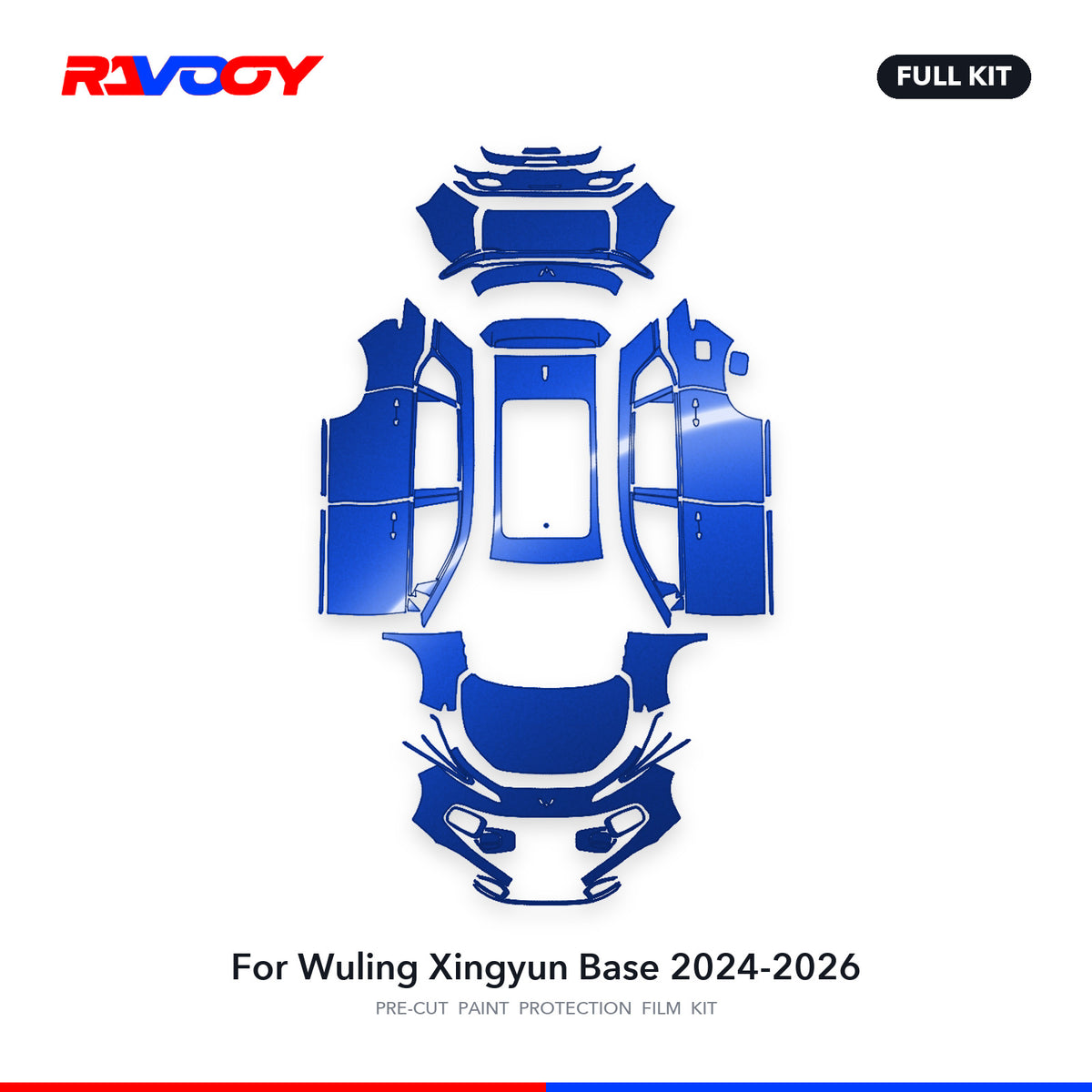 Full vehicle PPF pattern for 2024-2026 Wuling Xingyun Base
