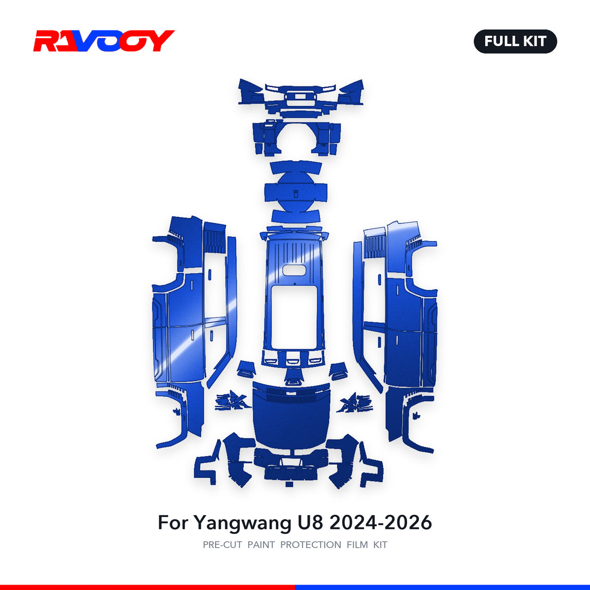 Full vehicle PPF pattern for 2024-2026 Yangwang U8