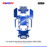RAVOOY PPF Kit For 2025-2026 Audi S3 Sportback Black Edition – Pre-Cut Paint Protection Film Clear Bra