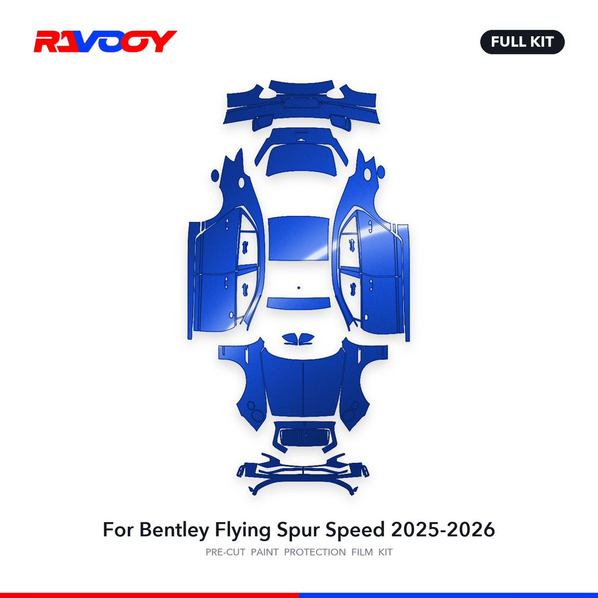Full vehicle PPF pattern for 2025-2026 Bentley Flying Spur Speed