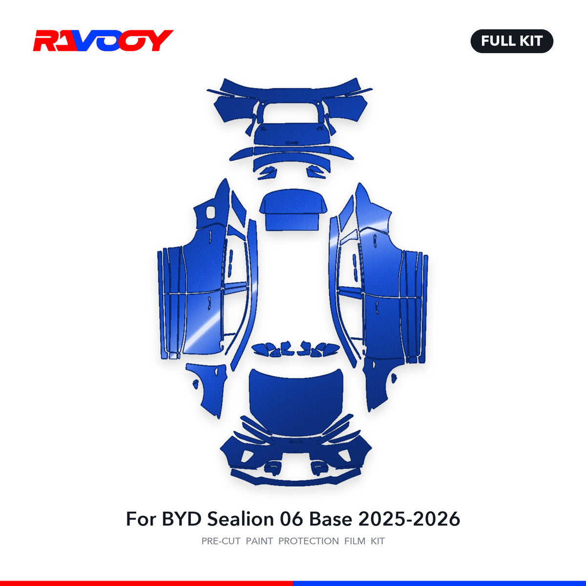 Full vehicle PPF pattern for 2025-2026 BYD Sealion 06 Base