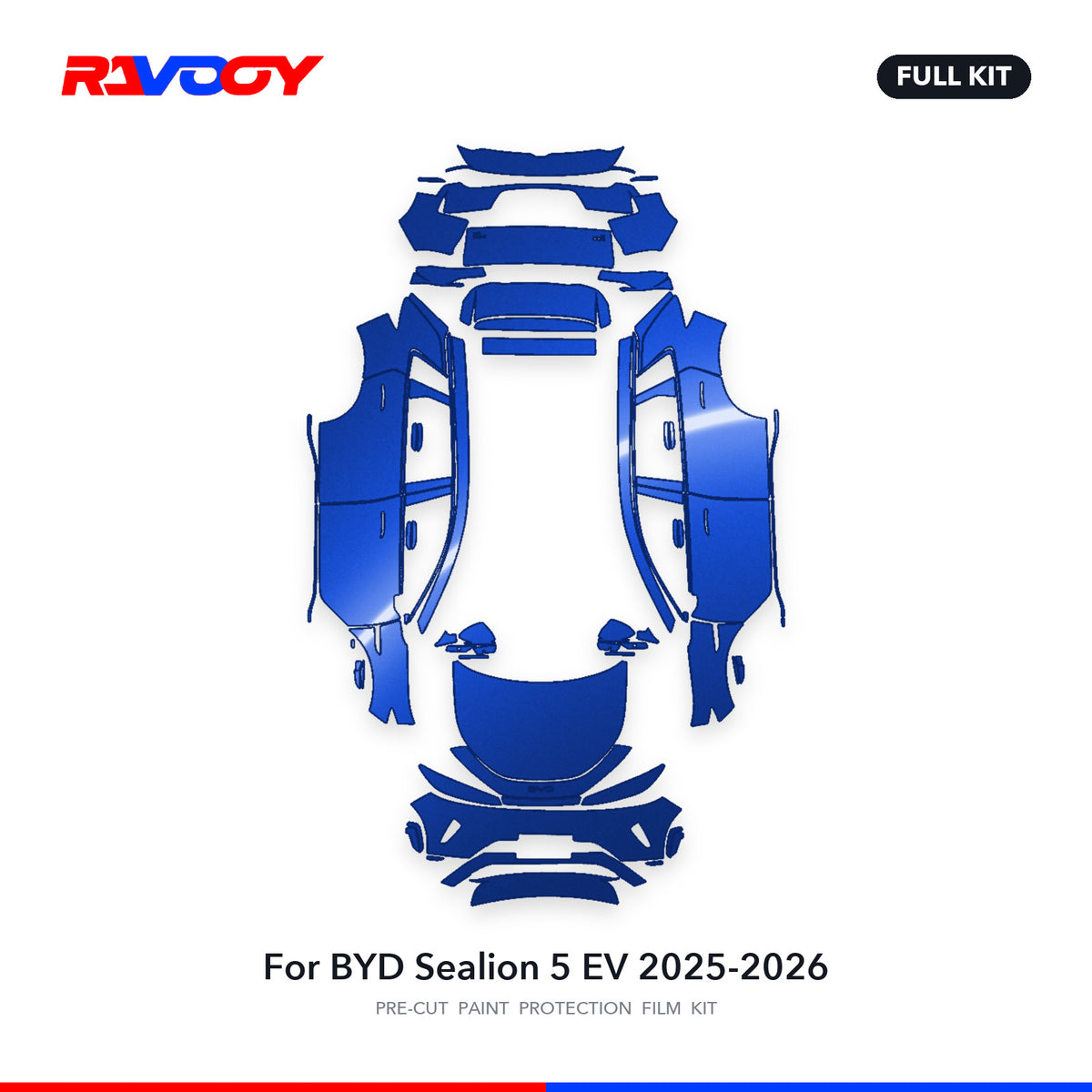 Full vehicle PPF pattern for 2025-2026 BYD Sealion 5 EV