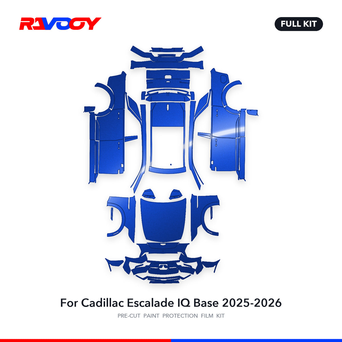 Full vehicle PPF pattern for 2025-2026 Cadillac Escalade IQ Base