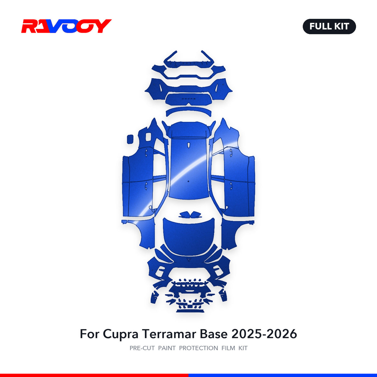 Full vehicle PPF pattern for 2025-2026 Cupra Terramar Base