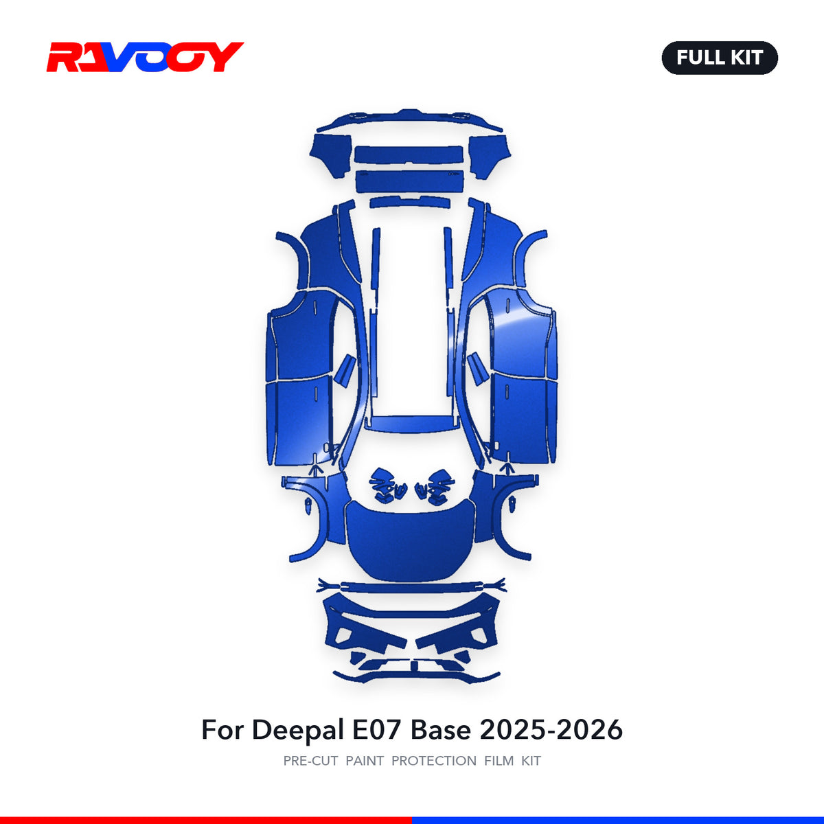 Full vehicle PPF pattern for 2025-2026 Deepal E07 Base