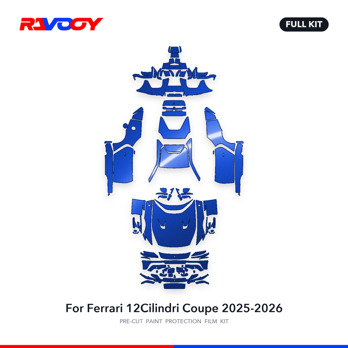 Full vehicle PPF pattern for 2025-2026 Ferrari 12Cilindri Coupe
